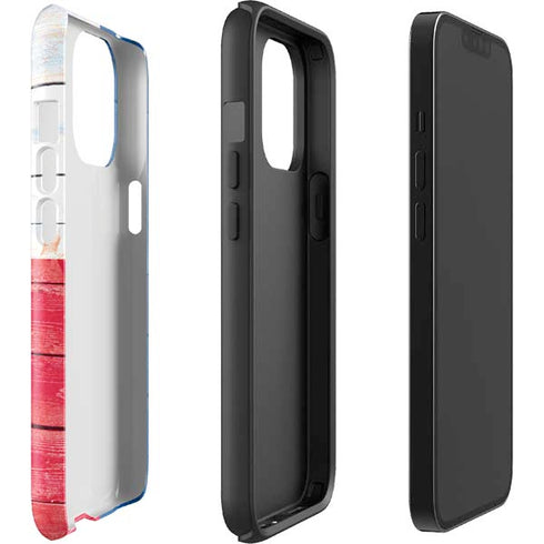 Texas Flag Light Wood iPhone 15 Pro Max Impact Case