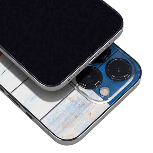 Texas Flag Light Wood iPhone 14 Pro Skin