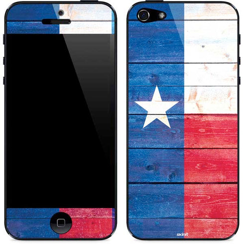 Texas Flag Light Wood iPhone 5/5s/5SE Skin