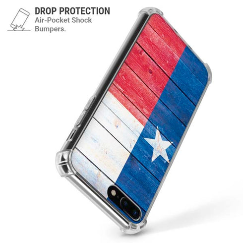 Texas Flag Light Wood iPhone 7/8 Plus Clear Case