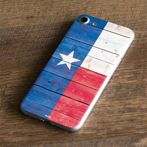 Texas Flag Light Wood iPhone 7 Skin