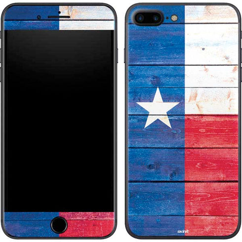 Texas Flag Light Wood iPhone 8 Plus Skin