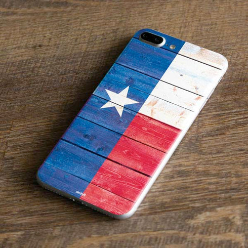 Texas Flag Light Wood iPhone 8 Plus Skin