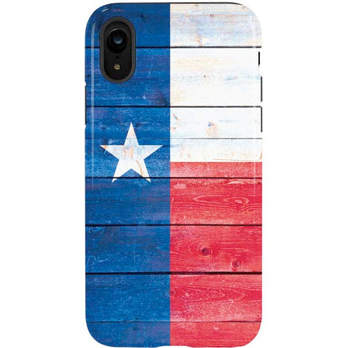 Texas Flag Light Wood iPhone XR Pro Case