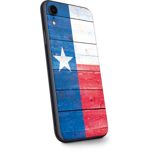 Texas Flag Light Wood iPhone XR Skin
