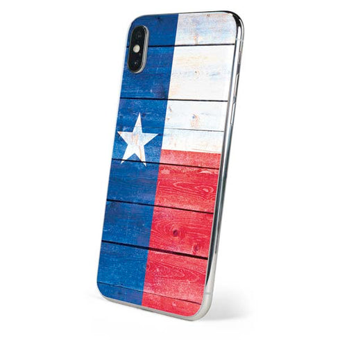 Texas Flag Light Wood iPhone XS Max Skin