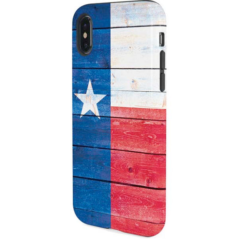 Texas Flag Light Wood iPhone XS Pro Case