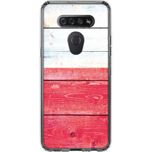Texas Flag Light Wood LG K51/Q51 Clear Case