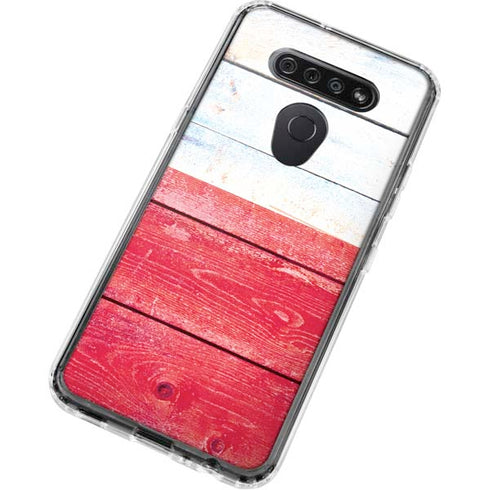 Texas Flag Light Wood LG K51/Q51 Clear Case