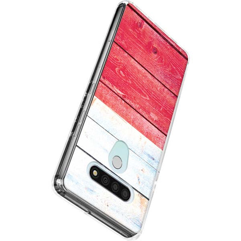 Texas Flag Light Wood LG Stylo 6 Clear Case
