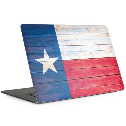 Texas Flag Light Wood Apple MacBook Pro 15-inch Skin