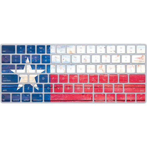 Texas Flag Light Wood Magic Keyboard Skin