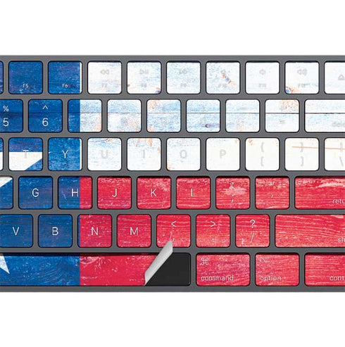 Texas Flag Light Wood Magic Keyboard with Numeric Keypad Skin