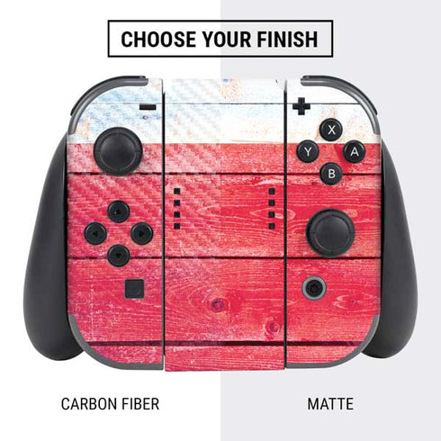 Texas Flag Light Wood Nintendo Switch Bundle Skin