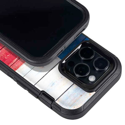 Texas Flag Light Wood Otterbox Defender iPhone Skin