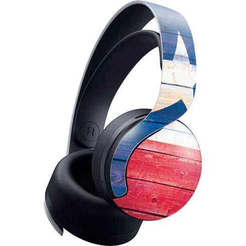 Texas Flag Light Wood PULSE 3D Wireless Headset for PS5 Skin