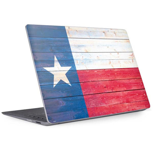Texas Flag Light Wood Surface Laptop 2 Skin