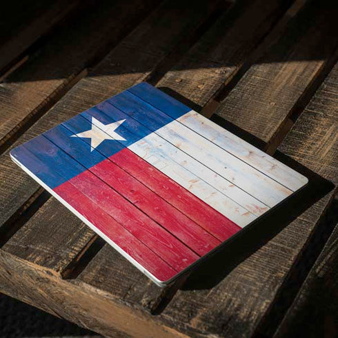 Texas Flag Light Wood Surface Laptop 2 Skin