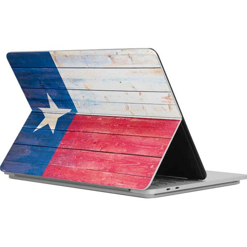Texas Flag Light Wood Surface Laptop Studio Skin