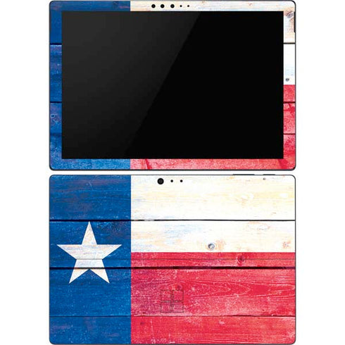 Texas Flag Light Wood Surface Pro 6 Skin