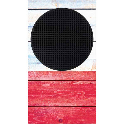 Texas Flag Light Wood Xbox Series S Console Skin