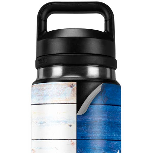 Texas Flag Light Wood YETI Rambler 26oz Bottle Skin