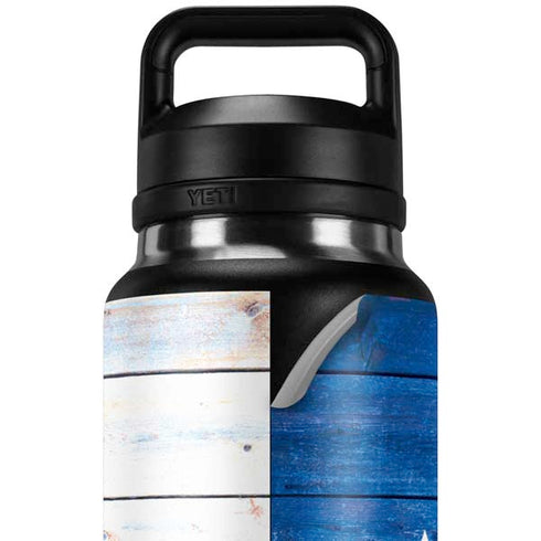 Texas Flag Light Wood YETI Rambler 36oz Bottle Skin