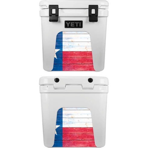 Texas Flag Light Wood YETI Roadie 24 Hard Cooler Skin