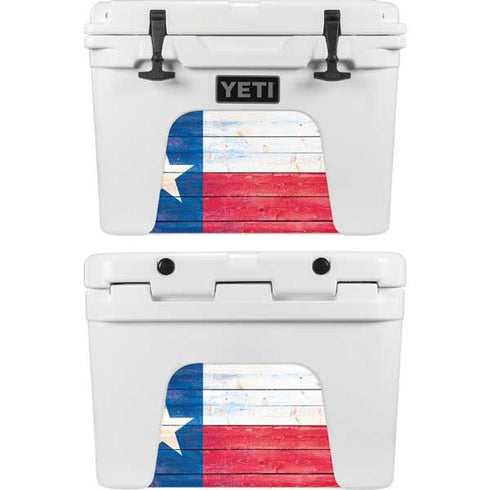 Texas Flag Light Wood YETI Tundra 35 Hard Cooler Skin