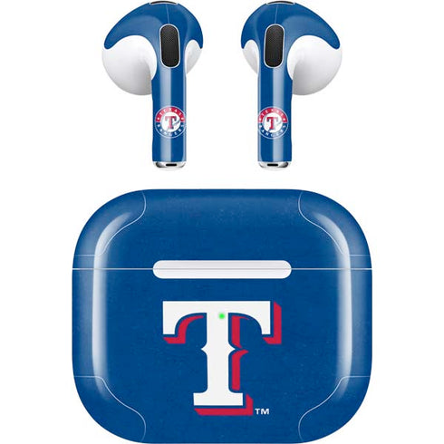 MLB Texas Rangers - Solid Distressed Apple AirPods (3rd Gen 2021) Skin