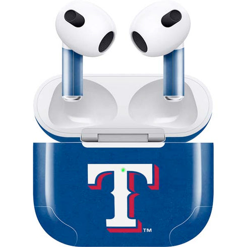 MLB Texas Rangers - Solid Distressed Apple AirPods (3rd Gen 2021) Skin