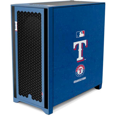 MLB Texas Rangers - Solid Distressed Corsair 4000D Tempered Glass Mid-Tower ATX Case Skin