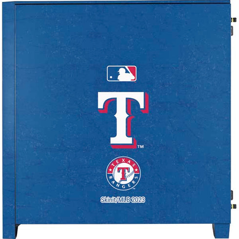 MLB Texas Rangers - Solid Distressed Corsair 4000D Tempered Glass Mid-Tower ATX Case Skin