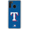 MLB Texas Rangers - Solid Distressed Galaxy A21 Clear Case