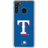 MLB Texas Rangers - Solid Distressed Galaxy A21 Clear Case
