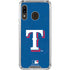 MLB Texas Rangers - Solid Distressed Galaxy A30 Clear Case