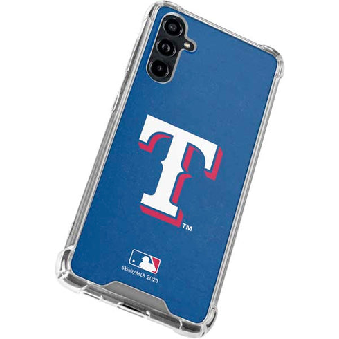 MLB Texas Rangers - Solid Distressed Galaxy A54 5G Clear Case