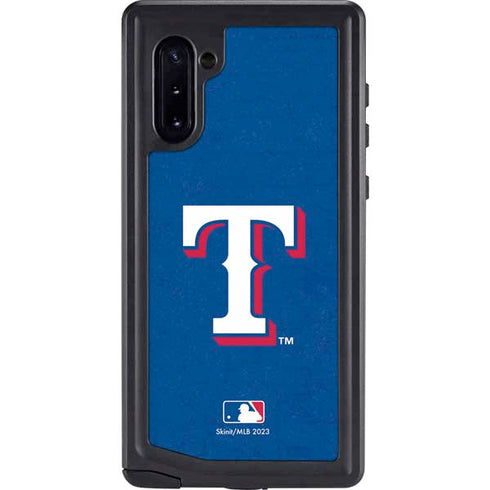 MLB Texas Rangers - Solid Distressed Galaxy Note 10 Waterproof Case