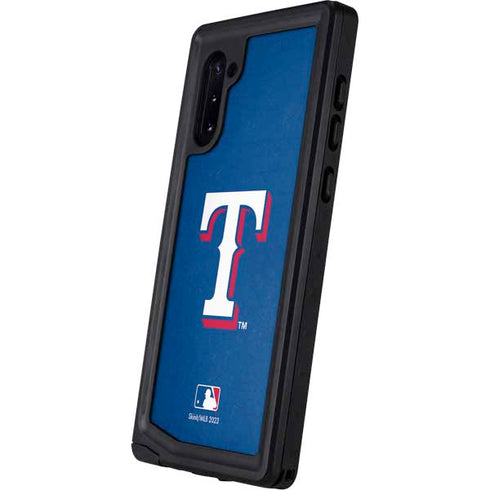 MLB Texas Rangers - Solid Distressed Galaxy Note 10 Waterproof Case