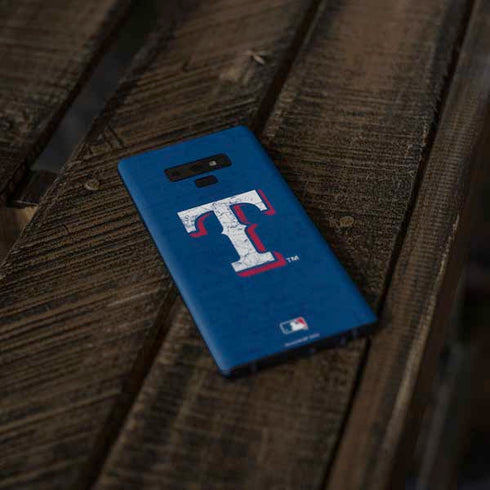 MLB Texas Rangers - Solid Distressed Galaxy Note 9 Skin