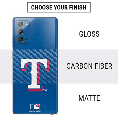 MLB Texas Rangers - Solid Distressed Galaxy Note20 5G Skin