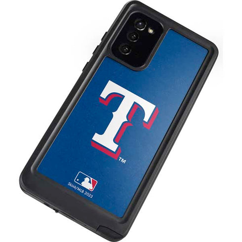 MLB Texas Rangers - Solid Distressed Galaxy Note20 5G Waterproof Case