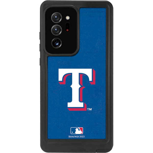MLB Texas Rangers - Solid Distressed Galaxy Note20 Ultra 5G Waterproof Case