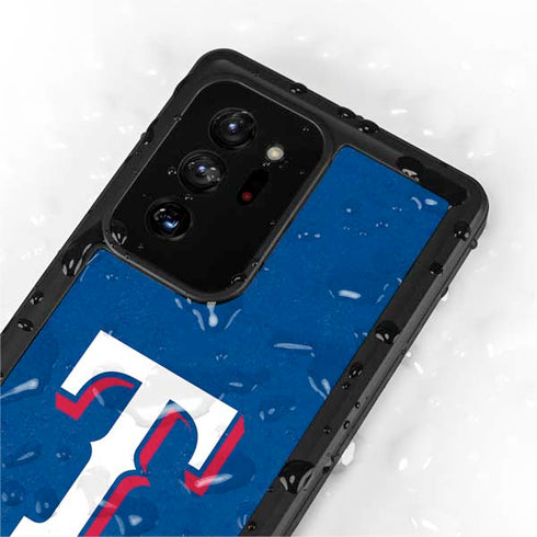 MLB Texas Rangers - Solid Distressed Galaxy Note20 Ultra 5G Waterproof Case