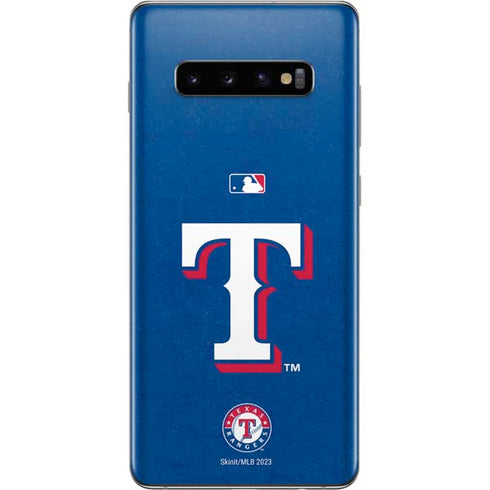 MLB Texas Rangers - Solid Distressed Galaxy S10 Plus Skin