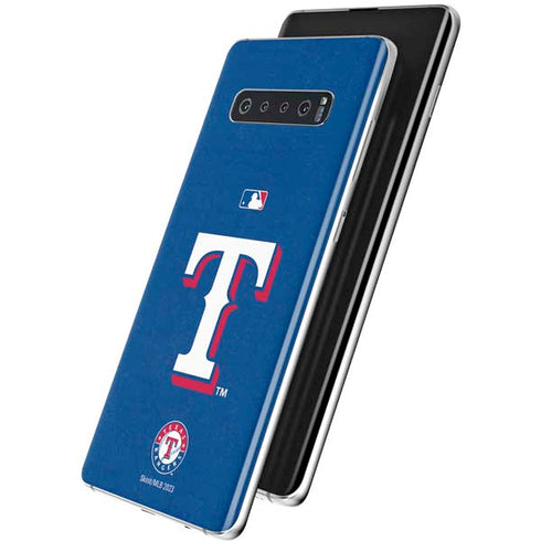 MLB Texas Rangers - Solid Distressed Galaxy S10 Plus Skin