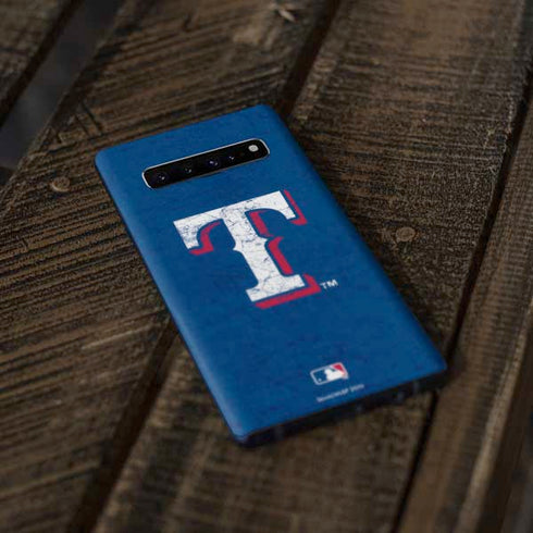 MLB Texas Rangers - Solid Distressed Galaxy S10 Skin