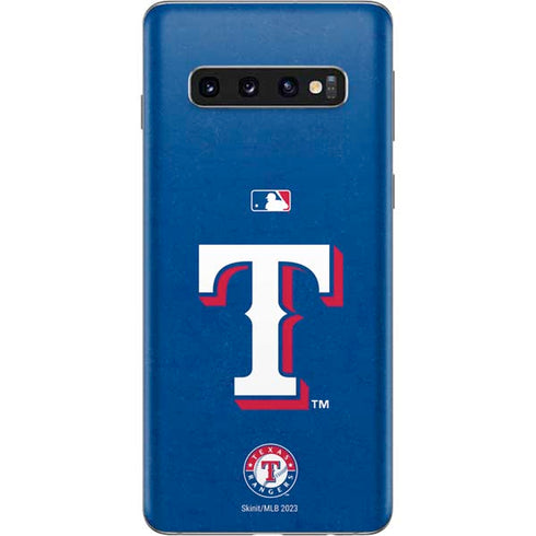 MLB Texas Rangers - Solid Distressed Galaxy S10 Skin