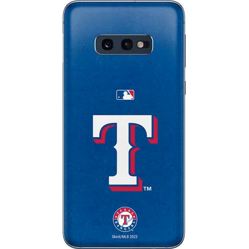 MLB Texas Rangers - Solid Distressed Galaxy S10e Skin