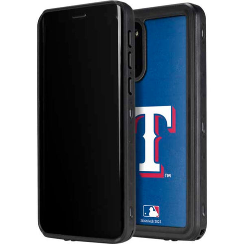 MLB Texas Rangers - Solid Distressed Galaxy S20 Plus Waterproof Case